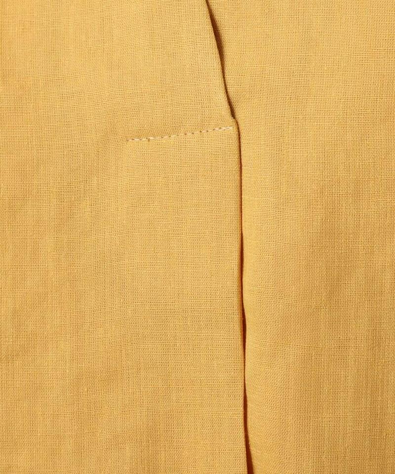 【洗える】リネン調リボン付きワンピース