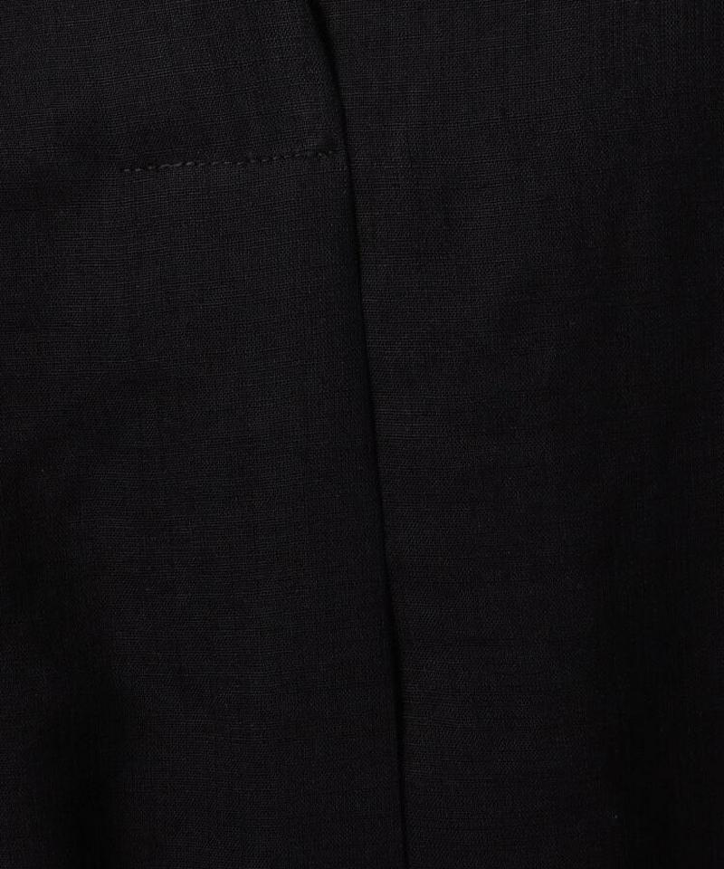 【洗える】リネン調リボン付きワンピース