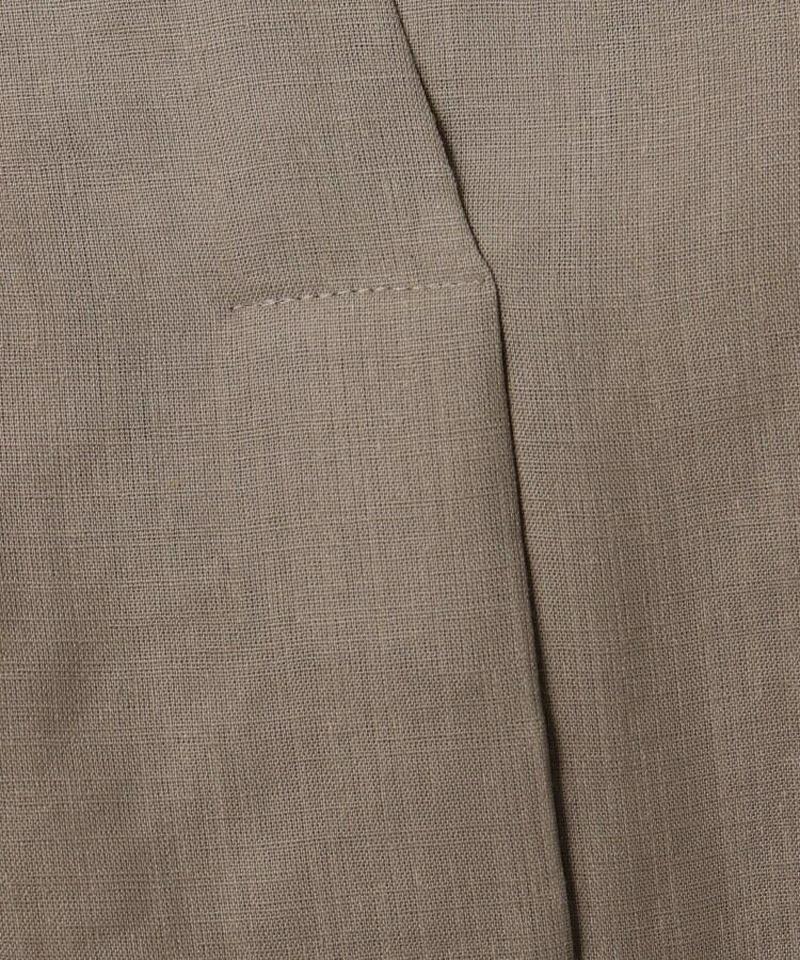 【洗える】リネン調リボン付きワンピース