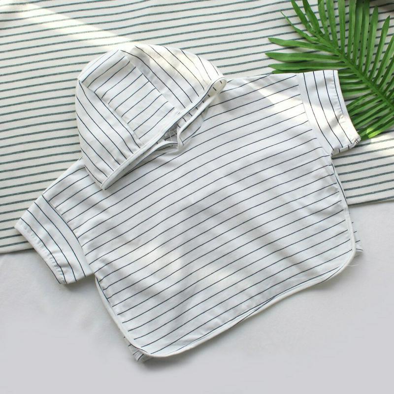 【キッズ只今20%OFF】ボーダーフードTシャツ・p001324 キッズ【3~8才】【tops】【トップス Tシャツ ボーダー 