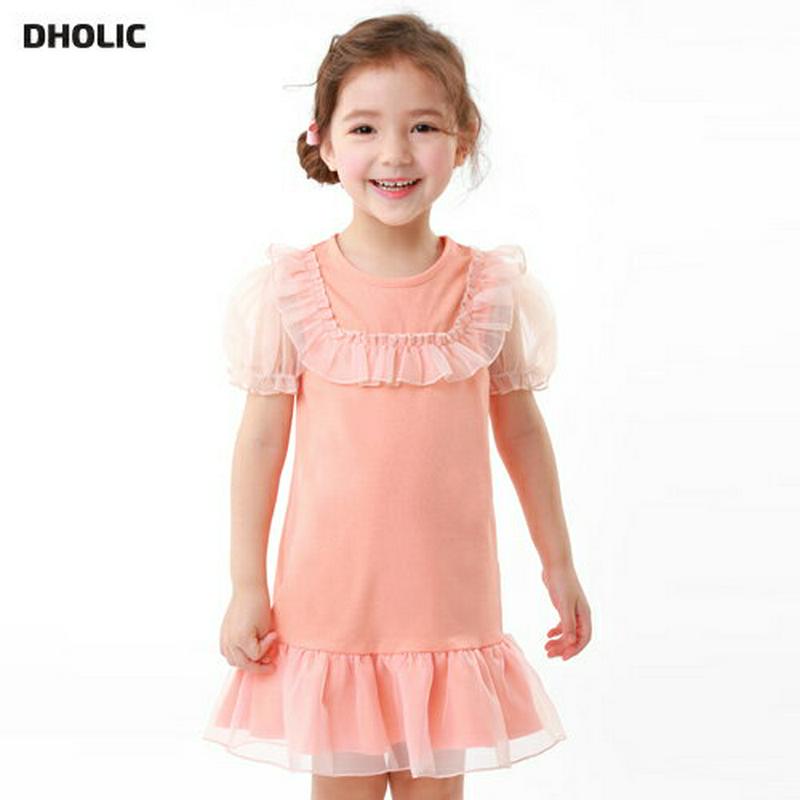 チュールフリルポイントワンピース・p001403 キッズ【3~8才】【ops】【ワンピース チュールワンピース チュール 半袖 ハーフスリーブ 透け感 シースルー シアー フリル 可愛い かわいい ガーリー 女の子 こども 子供服 こども服】【KIDS】