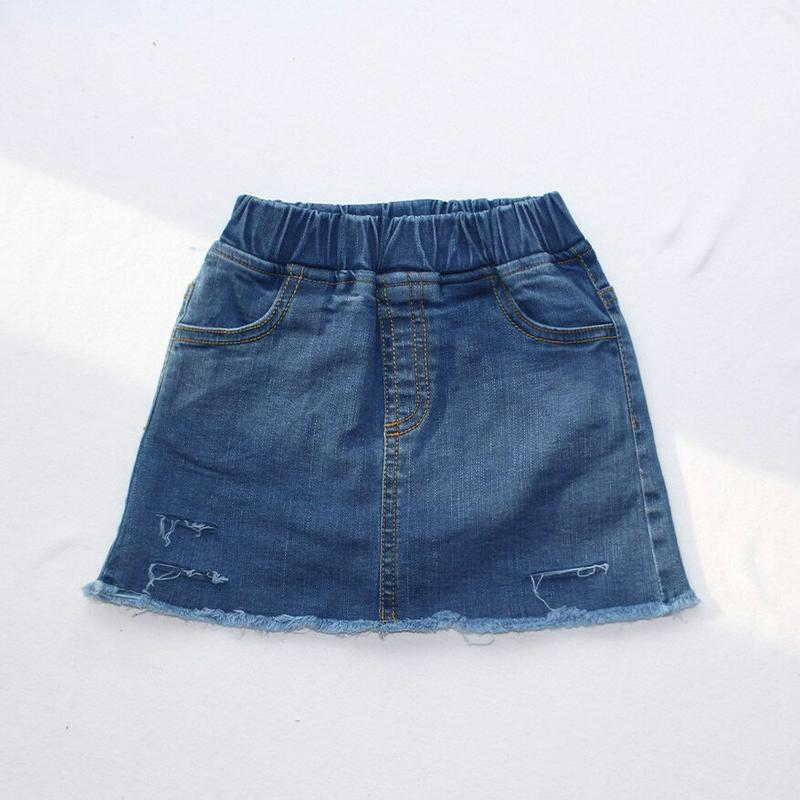 【キッズ只今20%OFF】ダメージデニムスカート・p001326 キッズ【3~8才】【sk】【スカート ミニスカート デニム デ