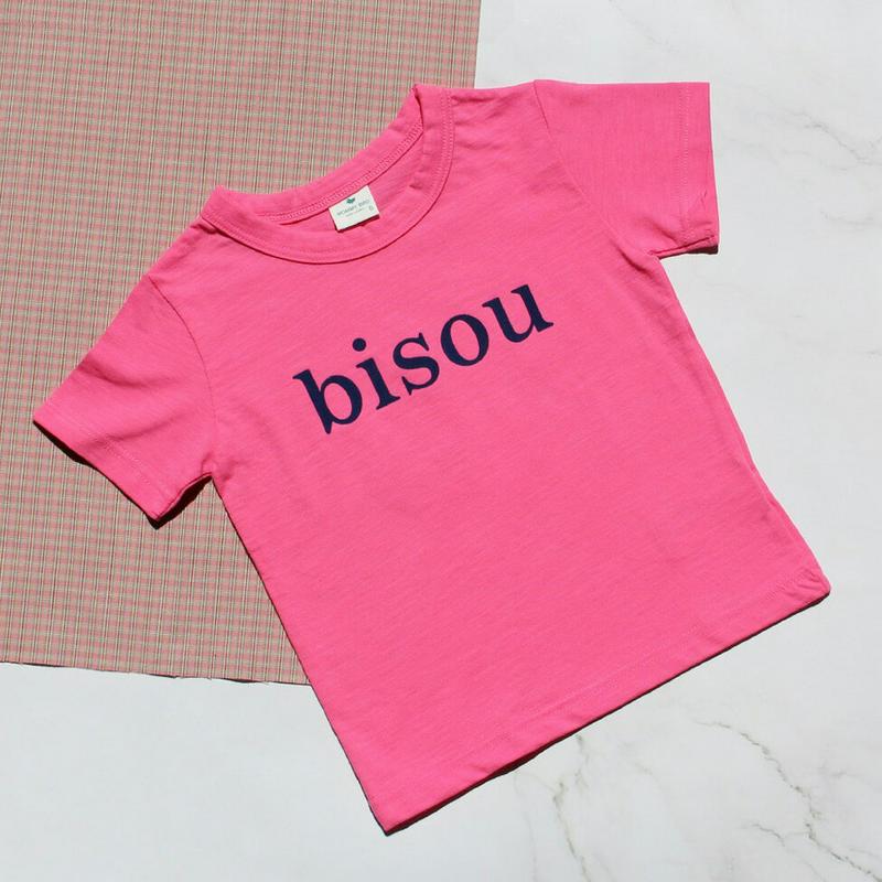 【キッズ只今20%OFF】bisou半袖Tシャツ・p001325 キッズ【3~8才】【tops】【トップス Tシャツ 半袖 ハー