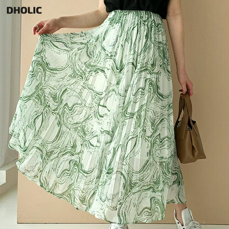 マーブリングプリーツスカート・全3色・b55878 レディース 【sk】【スカート ロング ロングスカート プリーツ プリーツス