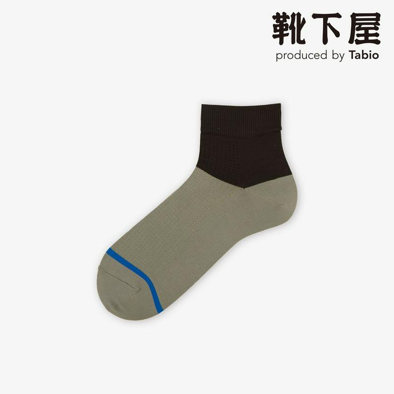【全品送料無料★〜4/28 9:59迄】【あす楽】【Tabio MEN】 メンズ COOLMAXカラーブロックショート丈ソックス