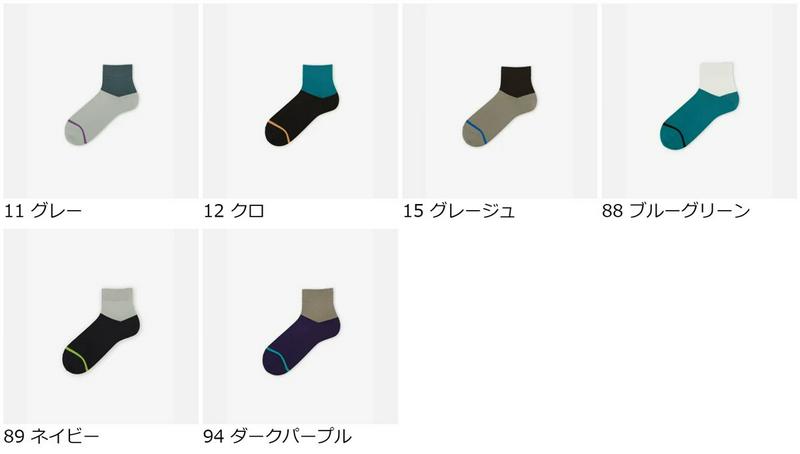 【全品送料無料★〜4/28 9:59迄】【あす楽】【Tabio MEN】 メンズ COOLMAXカラーブロックショート丈ソックス
