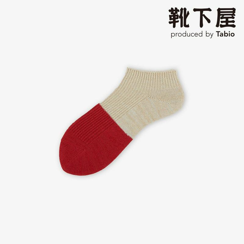 【全品送料無料★〜4/28 9:59迄】【あす楽】【靴下屋】 バイカラー切り替えショートソックス / 靴下 タビオ Tabio 