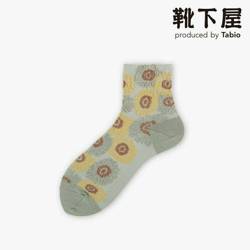 【あす楽】【靴下屋】 母の日 ガーベラ柄フロートショートソックス / 靴下 タビオ Tabio くつ下 ショート レディース 日本製 2106ka