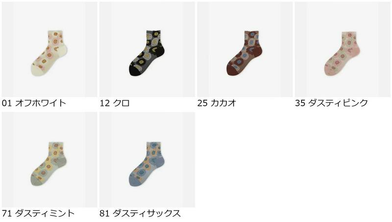 【あす楽】【靴下屋】 母の日 ガーベラ柄フロートショートソックス / 靴下 タビオ Tabio くつ下 ショート レディース 日本製 2106ka