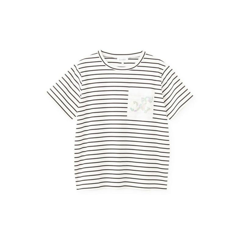 【手洗い可】刺しゅうポケットＴシャツ