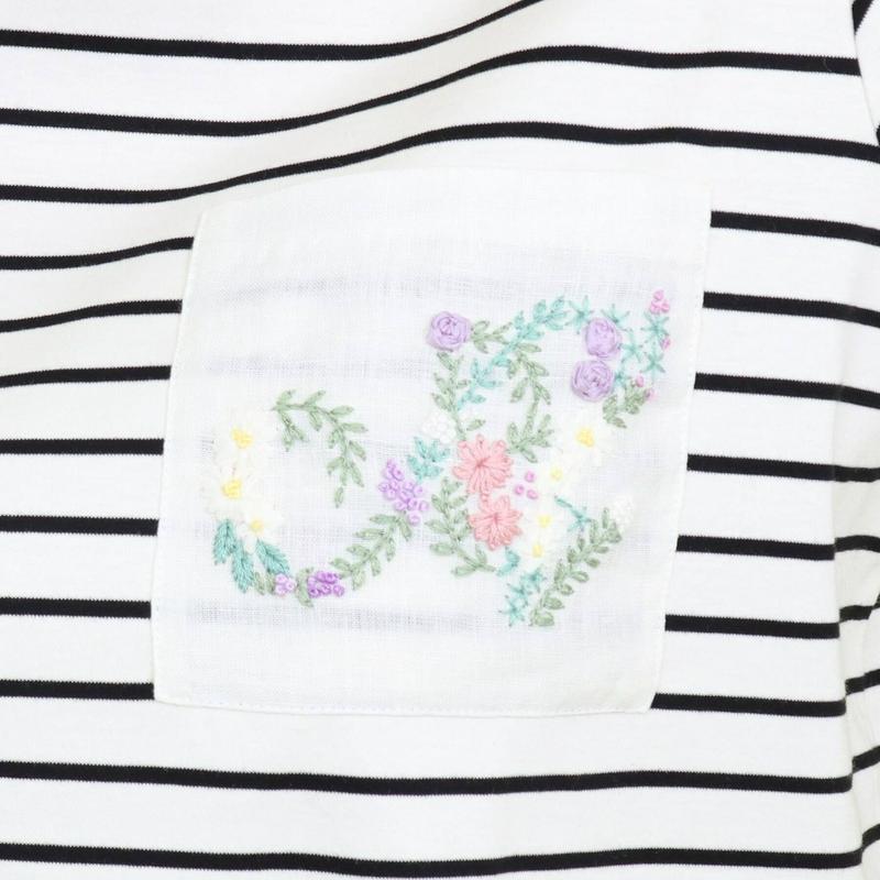 【手洗い可】刺しゅうポケットＴシャツ