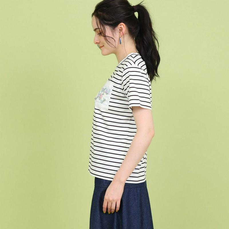 【手洗い可】刺しゅうポケットＴシャツ