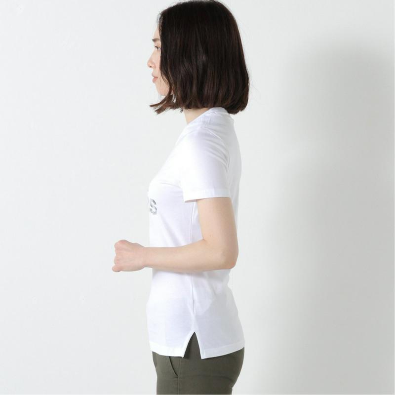 レディース　箔プリントロゴＴシャツ（アディダス/adidas）