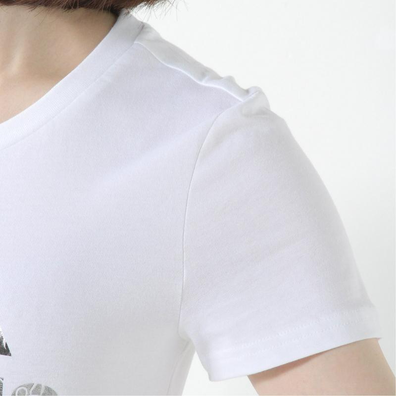 レディース　箔プリントロゴＴシャツ（アディダス/adidas）