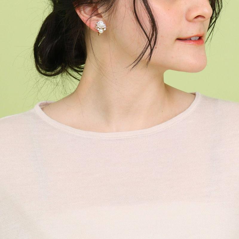 麻混フレアスリーブプルオーバー