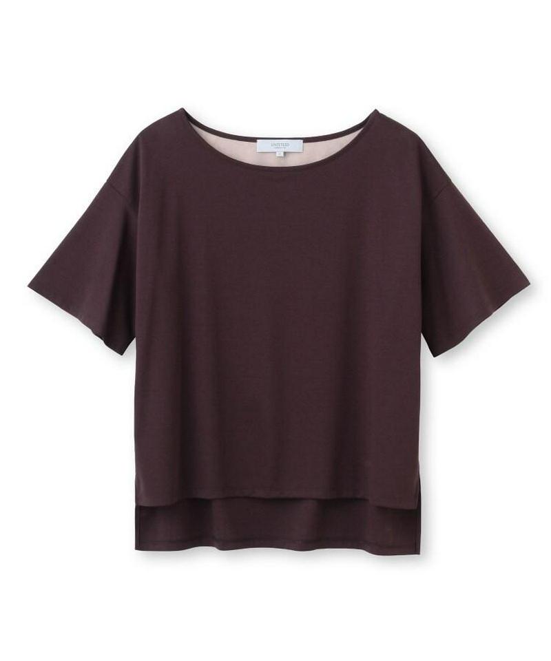 【洗える】バックレーススムースカットソー