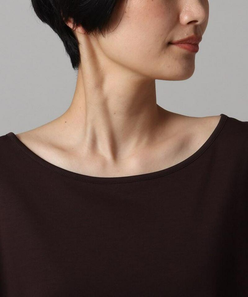 【洗える】バックレーススムースカットソー