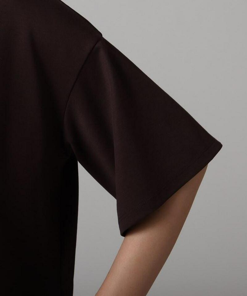 【洗える】バックレーススムースカットソー