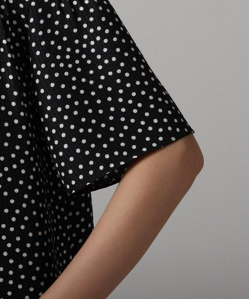 【洗える】ドットプリントブラウス