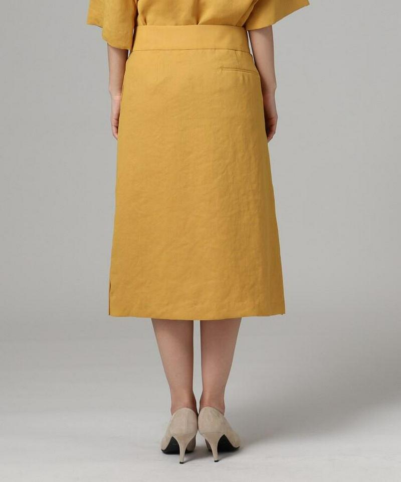 【洗える】リネン調タックスカート