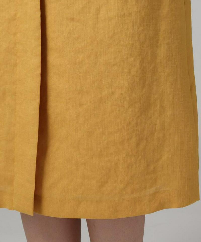 【洗える】リネン調タックスカート