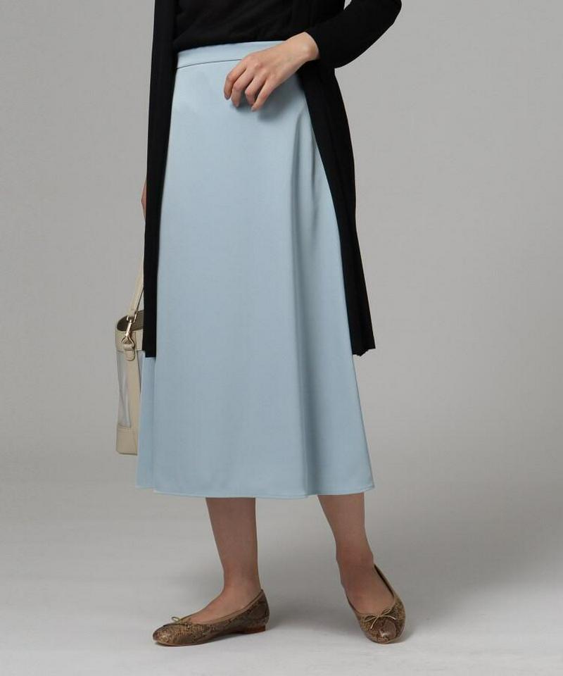 【洗える】サテンフレアスカート