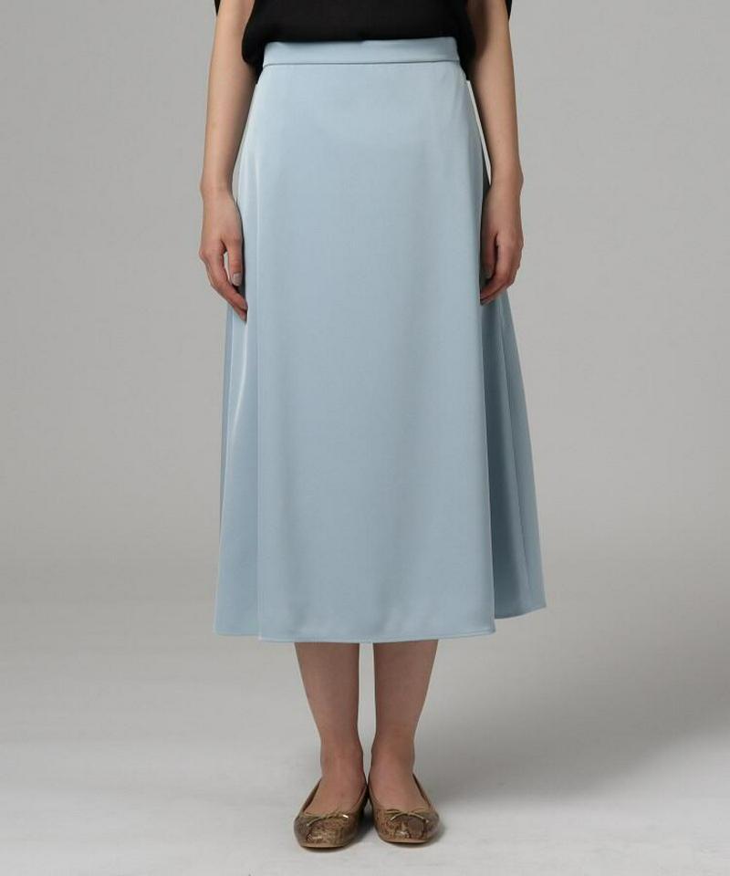 【洗える】サテンフレアスカート