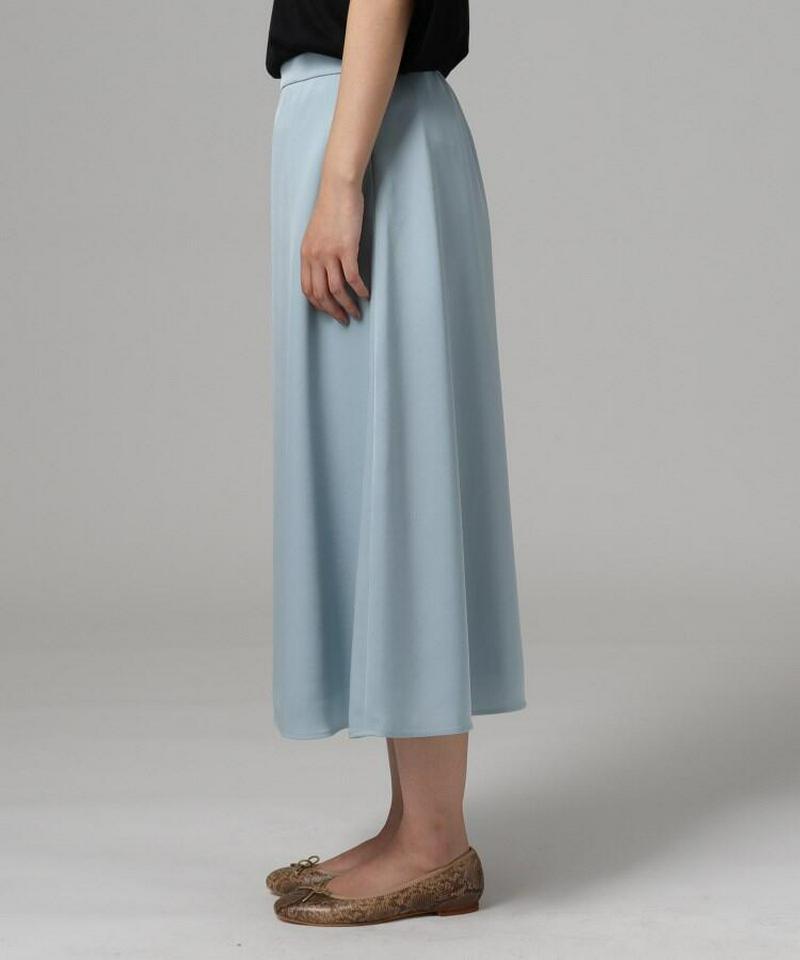 【洗える】サテンフレアスカート