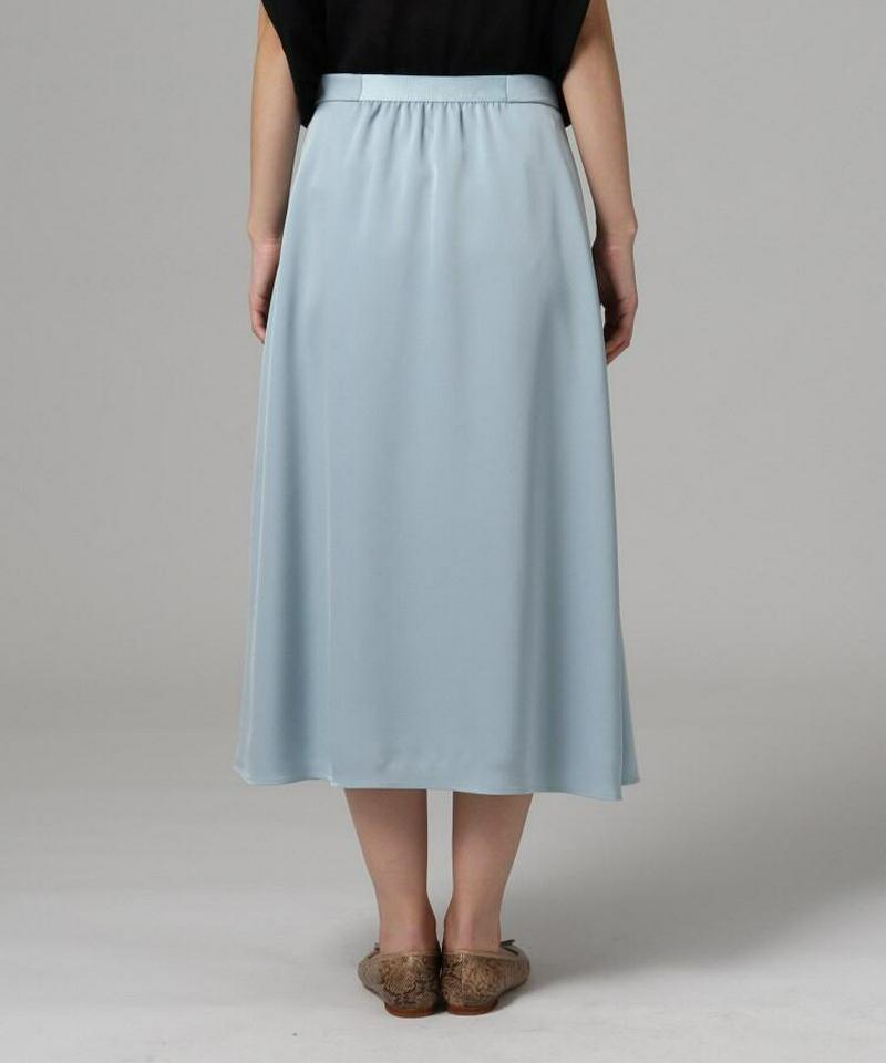 【洗える】サテンフレアスカート