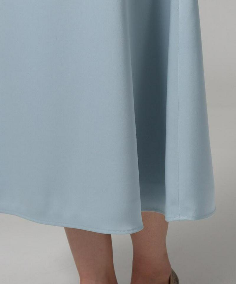 【洗える】サテンフレアスカート