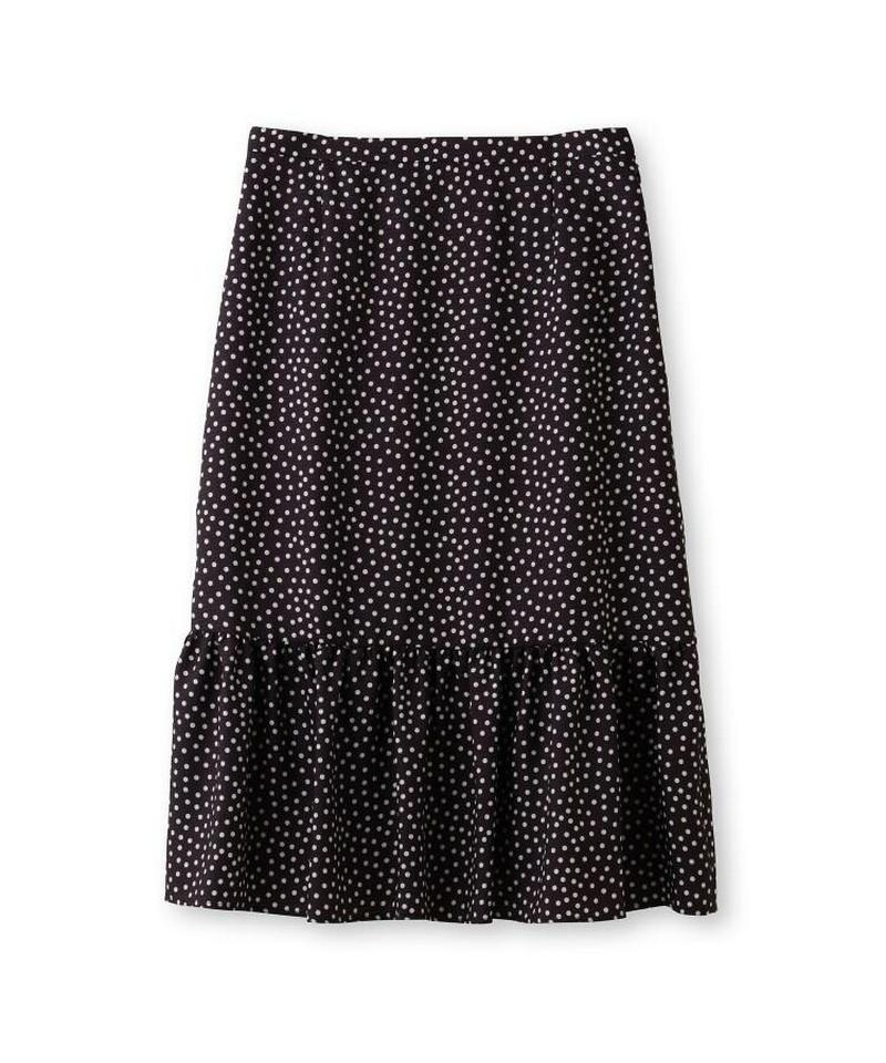 【洗える】ドット柄マーメイドスカート