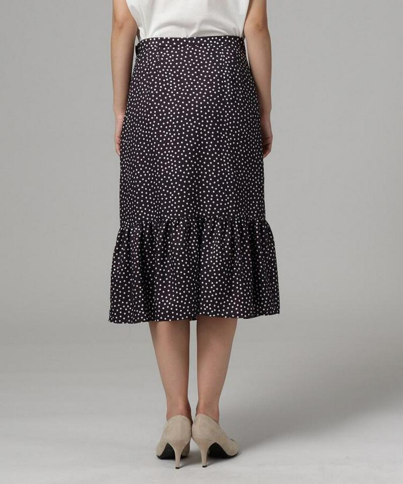 【洗える】ドット柄マーメイドスカート