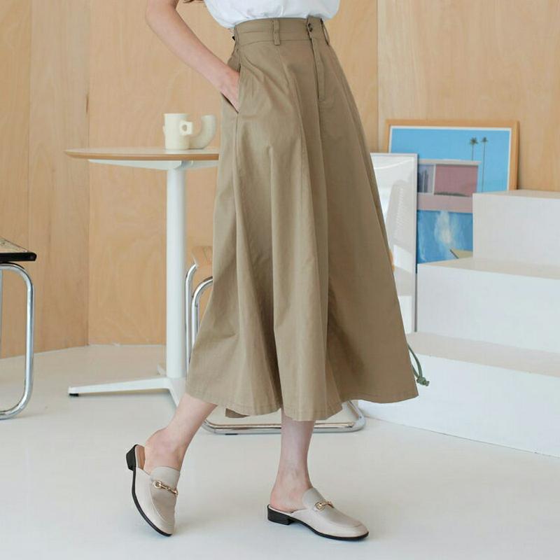 コットンAラインスカート・全3色・t55430 レディース 【sk】【スカート ロング ロングスカート フレア フレアスカート 