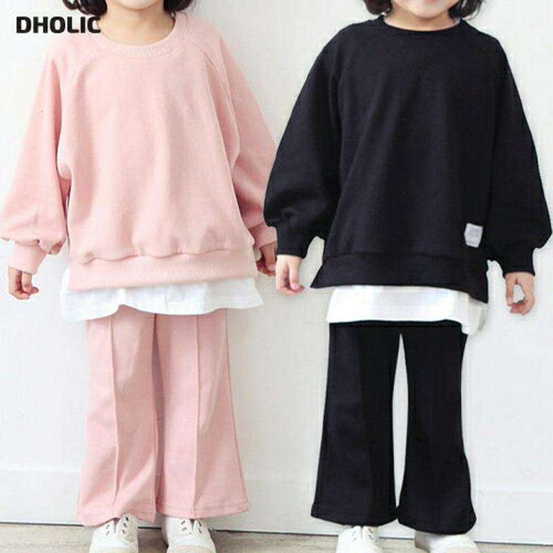 スウェット&ブーツカットパンツSET・p001545 キッズ【3~8才】【set】【セットアップ トップス 長袖 スウェット トレーナー パンツ ロングパンツ ズボン 長ズボン ボトムス ブーツカット 女の子 男の子 子供 こども 子供服 こども服】【KIDS】