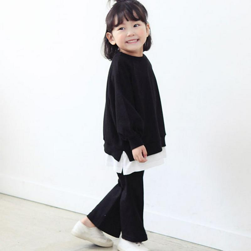 スウェット&ブーツカットパンツSET・p001545 キッズ【3~8才】【set】【セットアップ トップス 長袖 スウェット トレーナー パンツ ロングパンツ ズボン 長ズボン ボトムス ブーツカット 女の子 男の子 子供 こども 子供服 こども服】【KIDS】