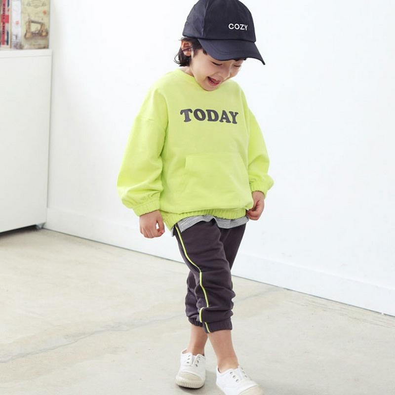 todayマフポケット上下SET・p001543 キッズ【3~8才】【set】【セットアップ トップス 長袖 マフポケット ロゴ