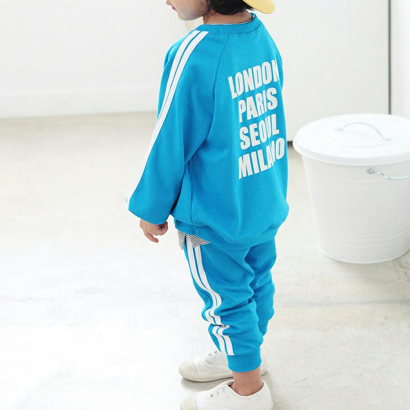 milano上下SET・p001535 キッズ【3~8才】【set】【セットアップ トップス 長袖 ロゴ パンツ ロングパンツ ズボン 長ズボン ボトムス サイドライン 女の子 男の子 子供 こども 子供服 こども服】【KIDS】