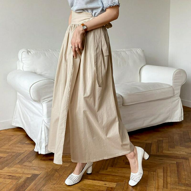 ラップギャザースカート・全2色・b61970 レディース【sk】【スカート ロング ロングスカート ラップデザイン ラップスカー