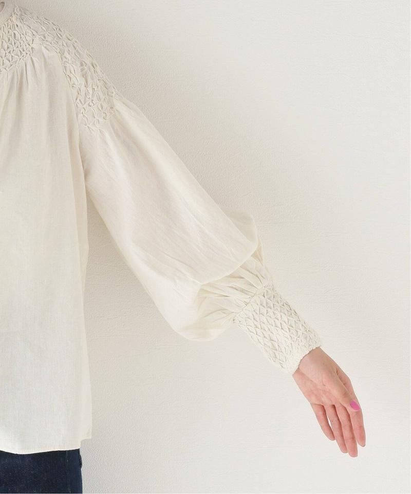 【KIIRA/キーラ】SMOCKING V-CD BLOUSE：ブラウス◆（JOURNAL STANDARD relume）