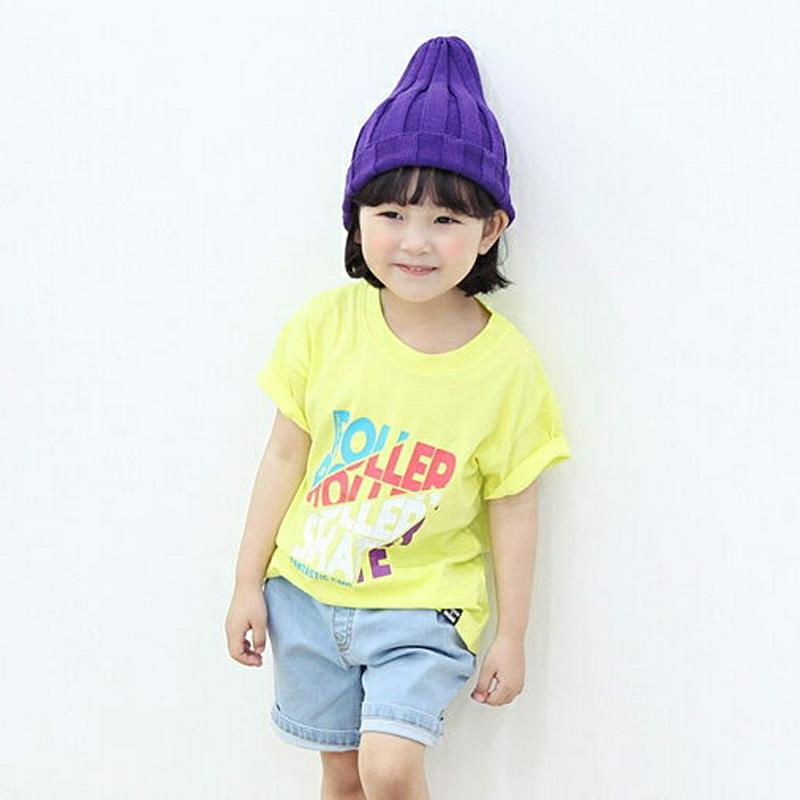 レタリングカラープリントTシャツ・p001555 キッズ【3~8才】【tops】【トップス Tシャツ 半袖 ロゴ レタリング ロゴT カジュアル ポップ ラフ 女の子 男の子 子供 こども 子供服 こども服】【KIDS】