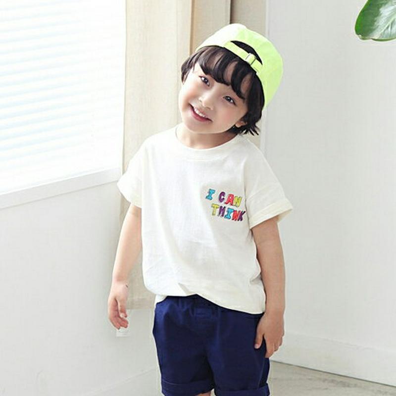 I CANレタリングTシャツ・p001556 キッズ【3~8才】【tops】【トップス Tシャツ 半袖 ロゴ レタリング ロゴT ポップ カジュアル ラフ 女の子 男の子 子供 こども 子供服 こども服】【KIDS】