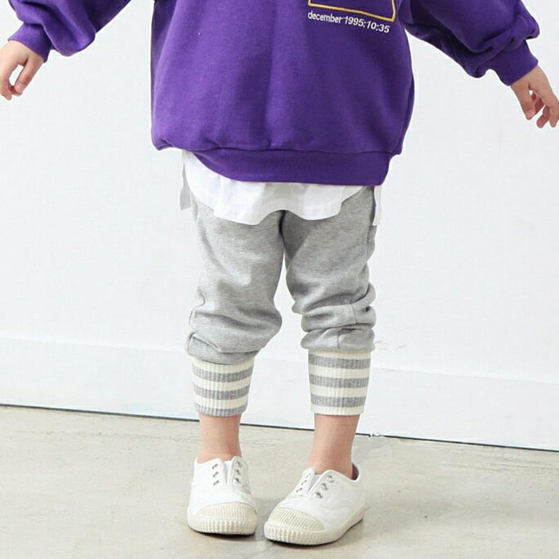 ストライプヘムスエットパンツ・p001553 キッズ【3~8才】【pt】【パンツ ロングパンツ ズボン ボトムス 長ズボン スウェット スウェットパンツ 無地 シンプル カジュアル ラフ ボーダー 女の子 男の子 子供 こども 子供服 こども服】【KIDS】