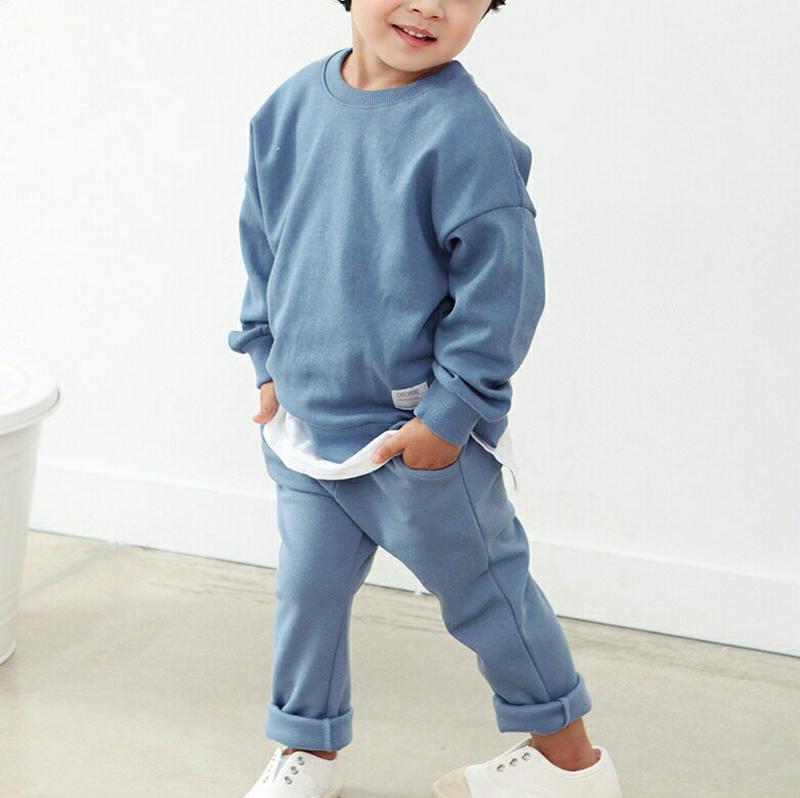 レイヤードスウェット上下SET・p001532 キッズ【3~8才】【set】【セットアップ setup トップス スウェット トレーナー パンツ ズボン ボトムス ロングパンツ 単色 無地 シンプル カジュアル レイヤード風 ラフ 子供 こども 子供服 こども服】【KIDS】