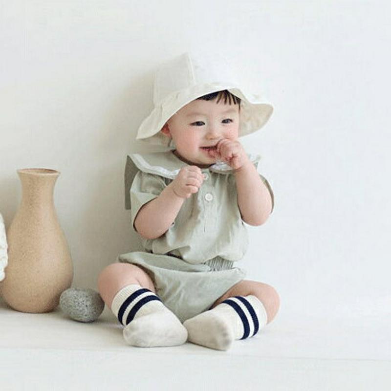 セーラーカラーTシャツ&ブルマパンツSET・p001446 キッズ【0~2才】【set】【セットアップ トップス Tシャツ 半袖 セーラーカラー セーラー ブルマパンツ ブルマ パンツ 短パン ショートパンツ 女の子 男の子 子供 こども 子供服 こども服】【KIDS】