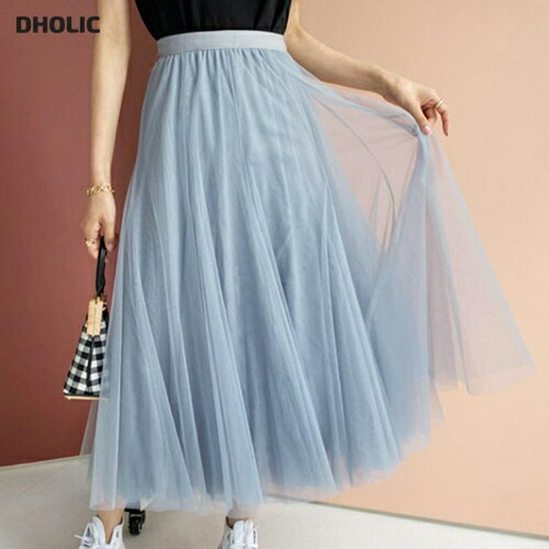 フレアチュールスカート・全4色・b55939 レディース 【sk】【スカート ロング ロングスカート チュール チュールスカート