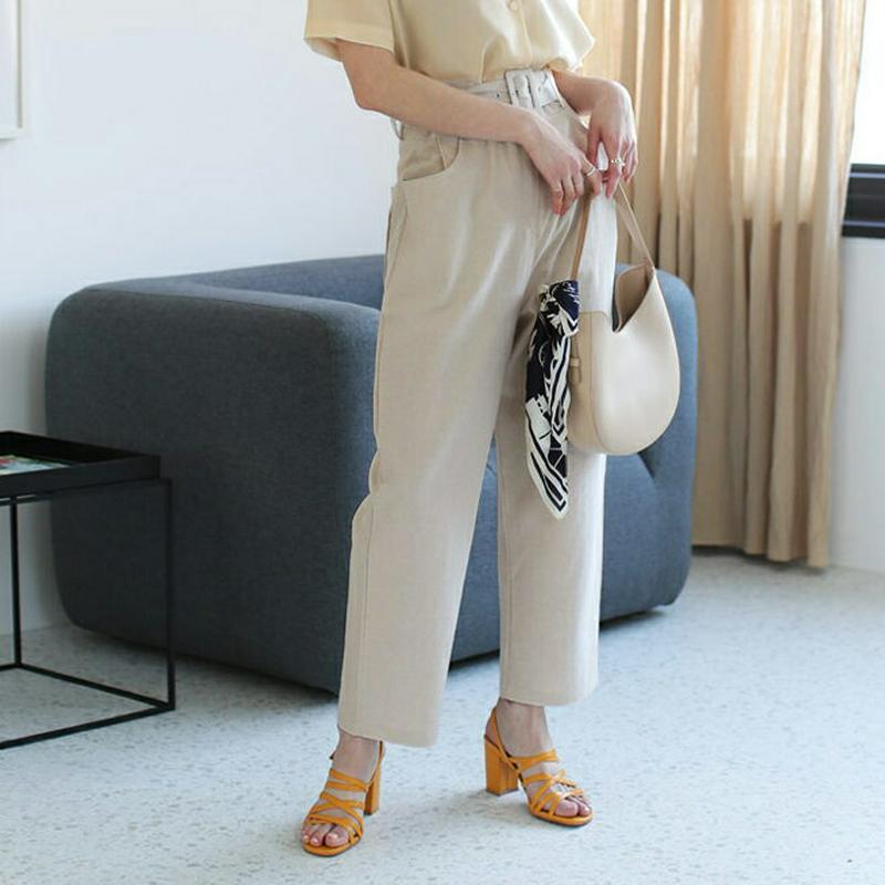 ベルト付リネン混ワイドパンツ・全4色・t55941 レディース 【pt】【パンツ ロングパンツ ワイドパンツ ワイド ロング ズ