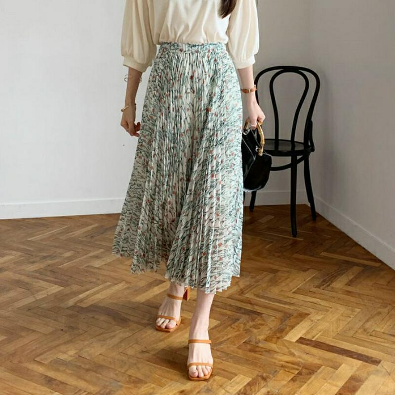 フローラルプリーツパンツ・全3色・b61967 レディース【pt】【パンツ ワイドパンツ プリーツ プリーツパンツ スカーチョ 