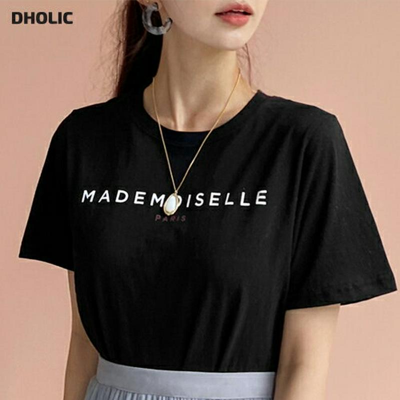 レタリングラウンドTシャツ・全4色・t55956 レディース【tops】【トップス Tシャツ 半袖 ハーフスリーブ ロゴ ロゴT