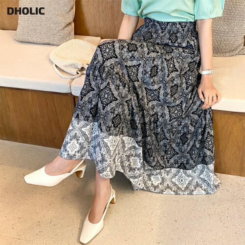 ペイズリーロングスカート・全2色・b61990 レディース【sk】【スカート ロング ロングスカート 総柄 ペイズリー バンダナ