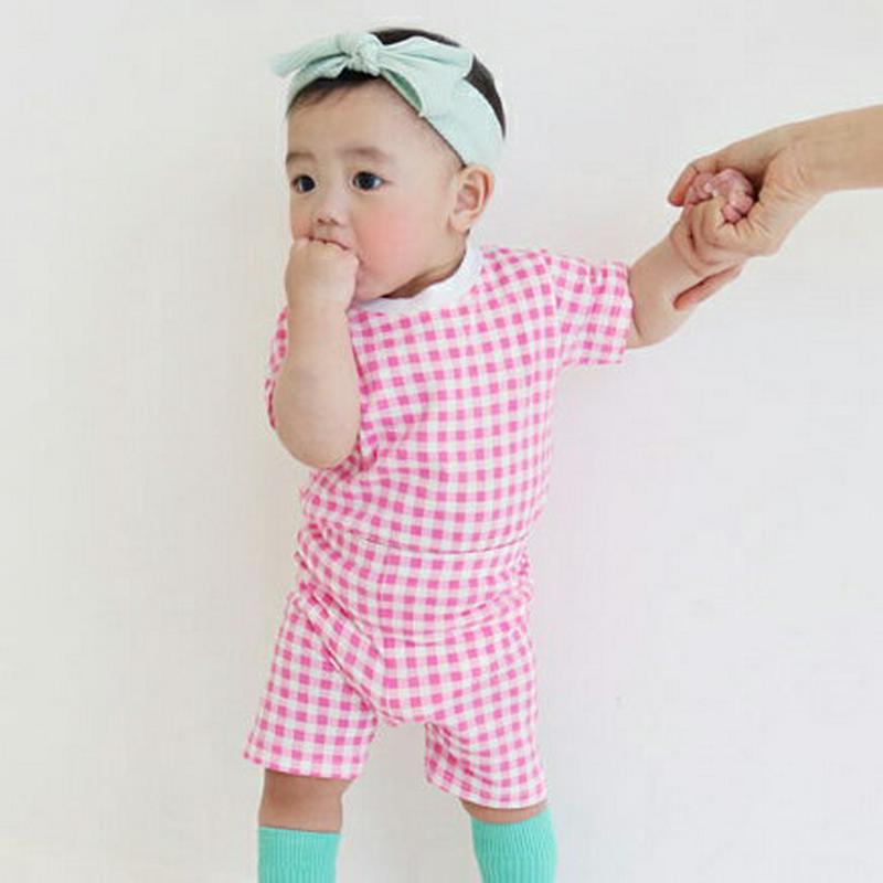 チェックTシャツ&パンツSET・p001451 キッズ【0~2才】【set】【セットアップ setup トップス Tシャツ チェック柄 チェック ギンガムチェック ズボン 半ズボン ハーフパンツ パンツ ボトムス 女の子 男の子 子供 こども 子供服 こども服】【KIDS】